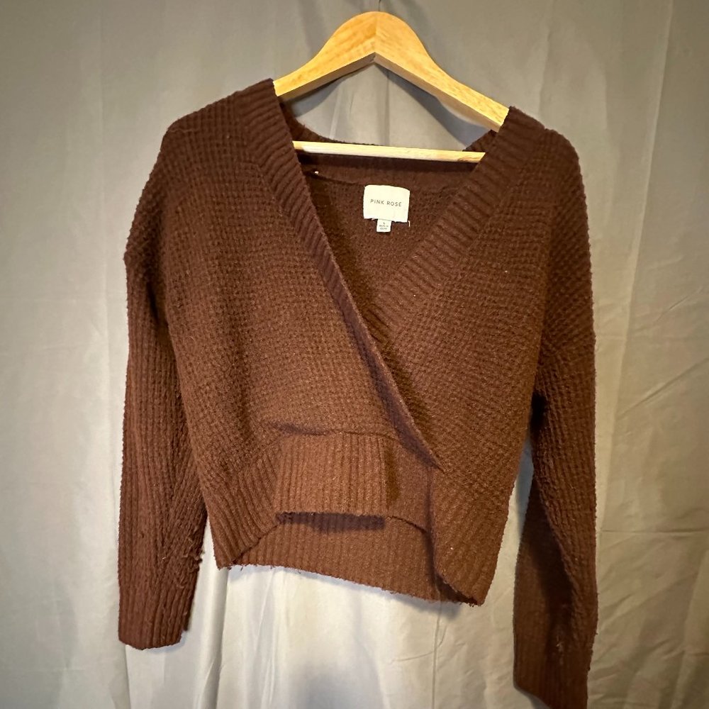 Front Cross Maroon Sweater